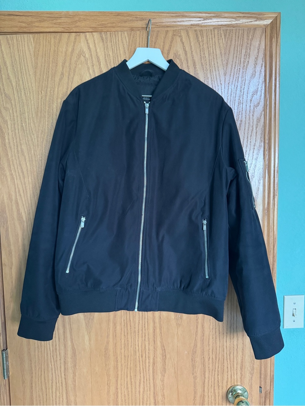 Jack & Jones Men's Black Bomber Jacket XL